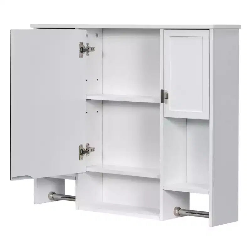 Mobiletto da bagno, armadietto a muro con specchio, portasciugamani, pensile in legno per cucina, soggiorno, lavanderia