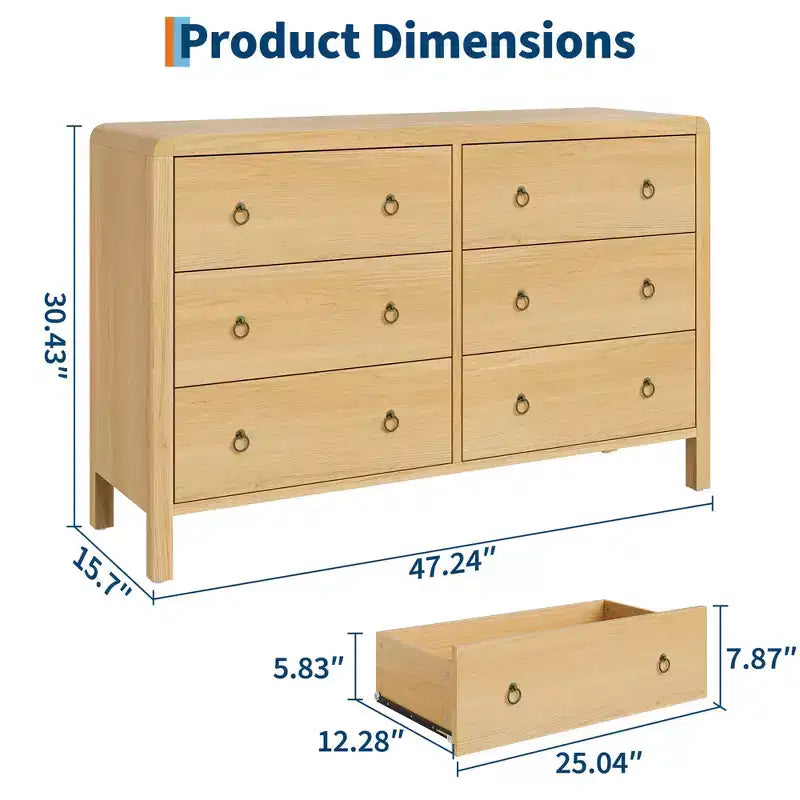 Cassettiera a 7 cassetti, cassettiera moderna con maniglia in metallo, organizer per cassetti in legno per camera da letto, soggiorno, corridoio, ingresso