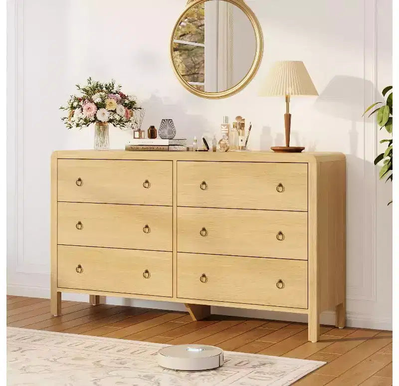 Cassettiera a 7 cassetti, cassettiera moderna con maniglia in metallo, organizer per cassetti in legno per camera da letto, soggiorno, corridoio, ingresso