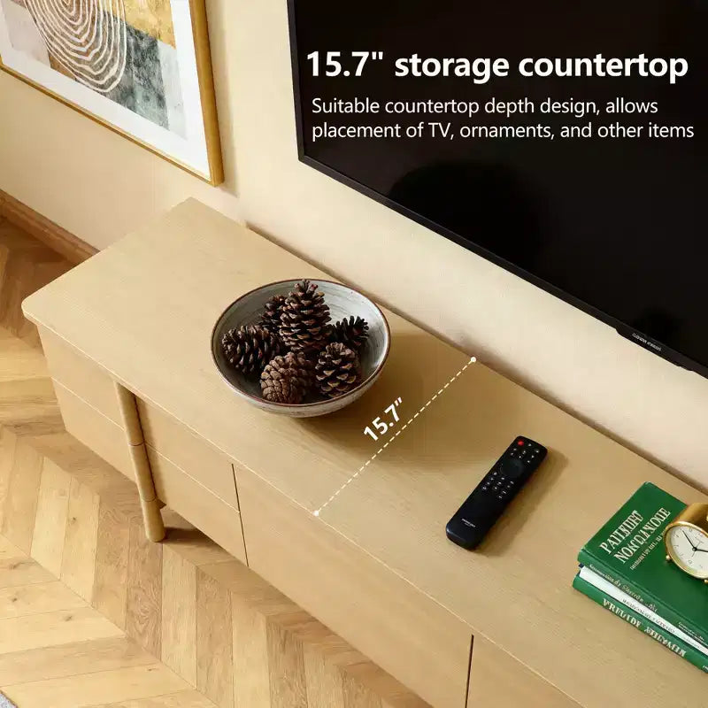 Mobile porta TV da 86,8 pollici per TV fino a 90 pollici con cassetti e armadietti, mobile multimediale per soggiorno