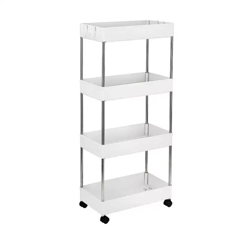 Karl Home Carrello portaoggetti multifunzionale mobile a 4 ripiani Armadietto portaoggetti