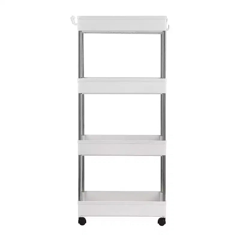 Karl Home Carrello portaoggetti multifunzionale mobile a 4 ripiani Armadietto portaoggetti