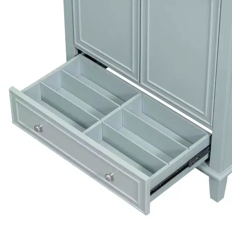 MAYEERTY 30 Mobile Bagno senza Lavello Ante a Cassetti Multifunzione Struttura Solida MDF Verde