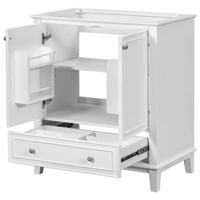 MAYEERTY 30 Mobile Bagno senza Lavello Ante a Cassetti Multifunzione Struttura Solida MDF Verde