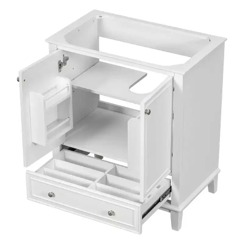 MAYEERTY 30 Mobile Bagno senza Lavello Ante a Cassetti Multifunzione Struttura Solida MDF Verde