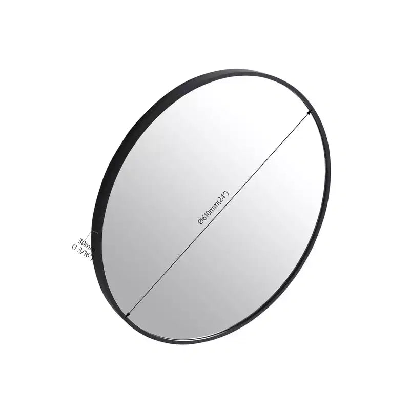 Specchio da parete rettangolare 24 x 32 pollici con cornice in alluminio per bagno o camera da letto