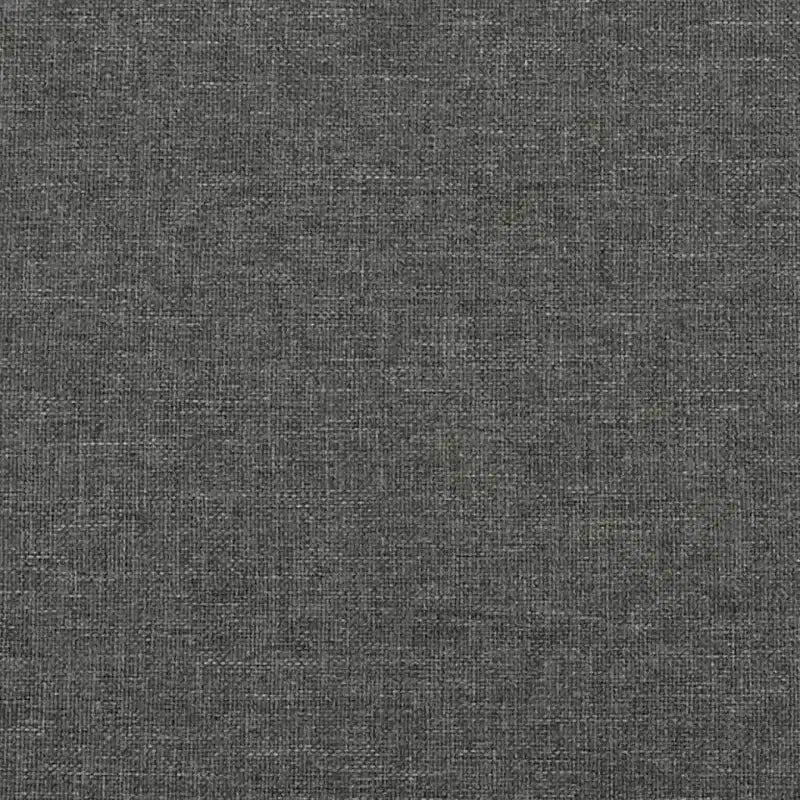 Telaio Letto Queen Size con Piattaforma, Tessuto Grigio Scuro, Senza Testiera, Non Richiede Rete a Doghe