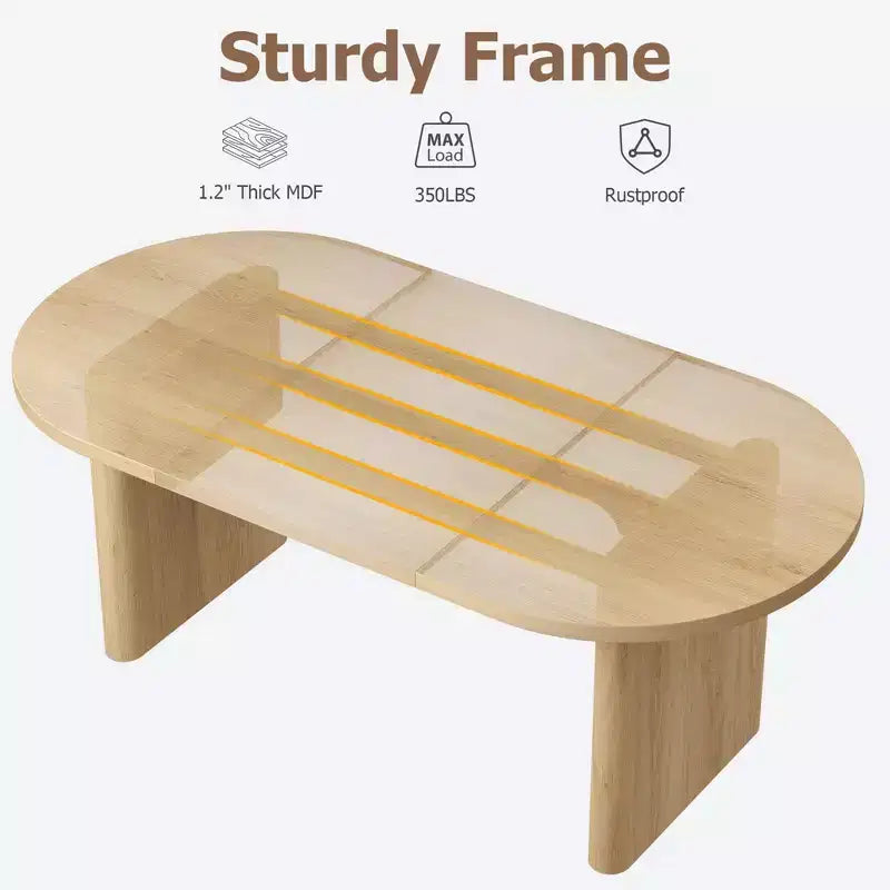 Tavolo da Pranzo Ovale Rustico da 180 cm per 6-8 Persone, Base in Legno Massiccio, Marrone