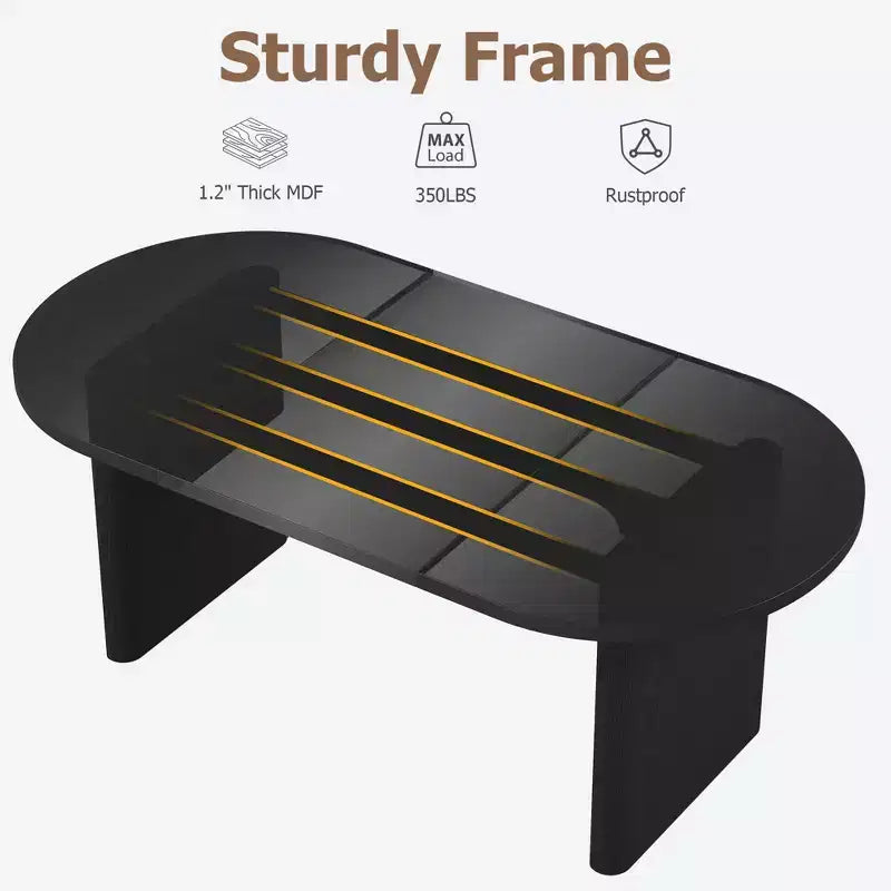 Tavolo da Pranzo Ovale Rustico da 180 cm per 6-8 Persone, Base in Legno Massiccio, Marrone