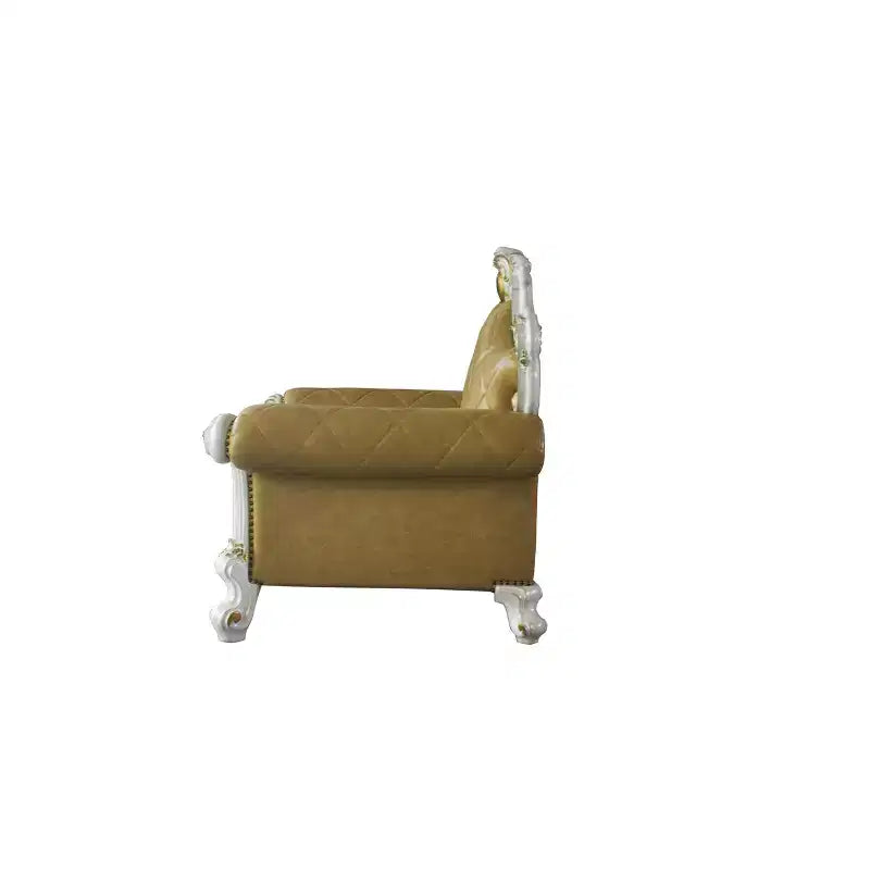 Sedia Picardy in PU da 50" color Butterscotch/Perla Antica - Acme Furniture