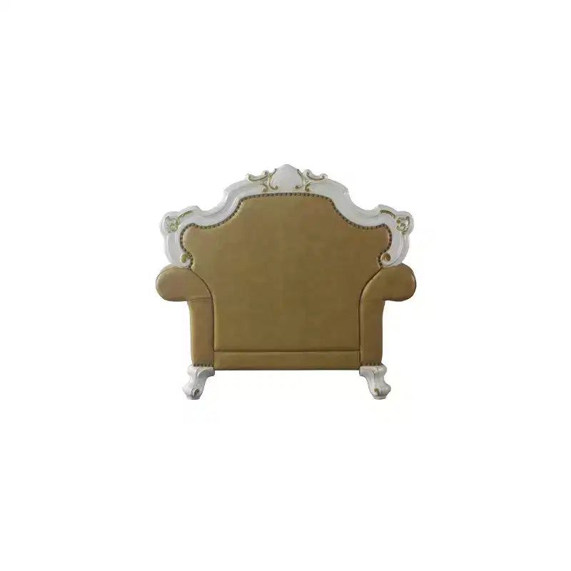Sedia Picardy in PU da 50" color Butterscotch/Perla Antica - Acme Furniture