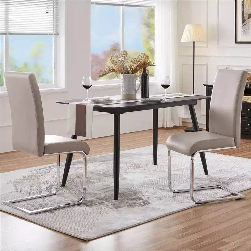 Yaheetech 2 SEDIE DA PRANZO IN PELLE PU Mobili per Cucina, Sala da Pranzo