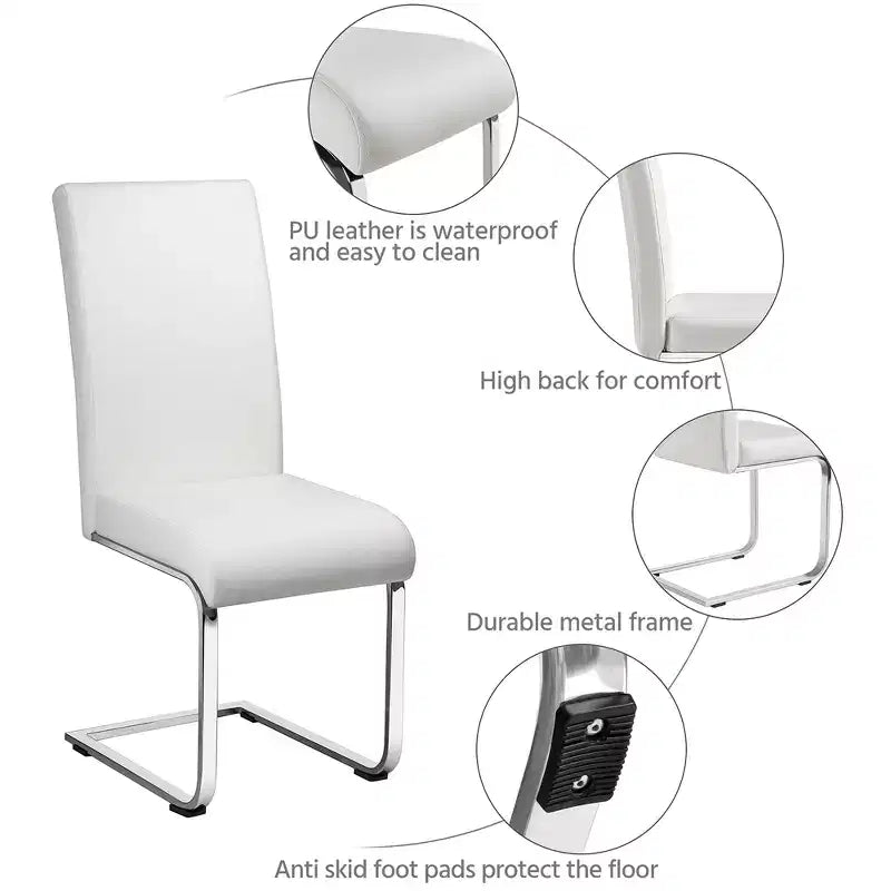 Yaheetech 2 SEDIE DA PRANZO IN PELLE PU Mobili per Cucina, Sala da Pranzo