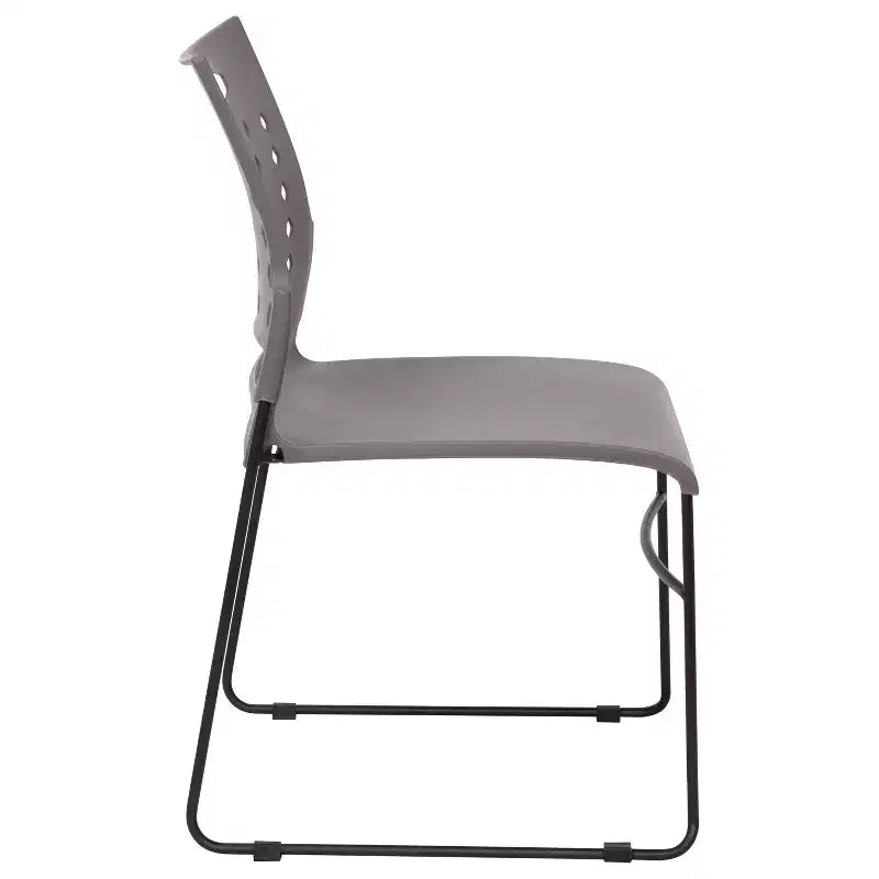 Flash Furniture 5 Pack Sedia impilabile serie HERCULES con base a slitta, portata 400 kg, con schienale ventilato