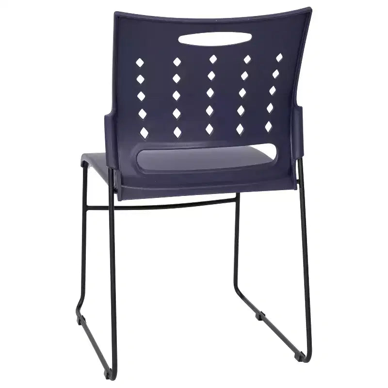 Flash Furniture 5 Pack Sedia impilabile serie HERCULES con base a slitta, portata 400 kg, con schienale ventilato