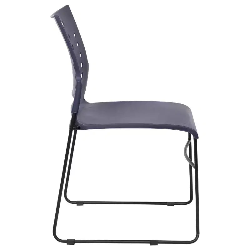 Flash Furniture 5 Pack Sedia impilabile serie HERCULES con base a slitta, portata 400 kg, con schienale ventilato