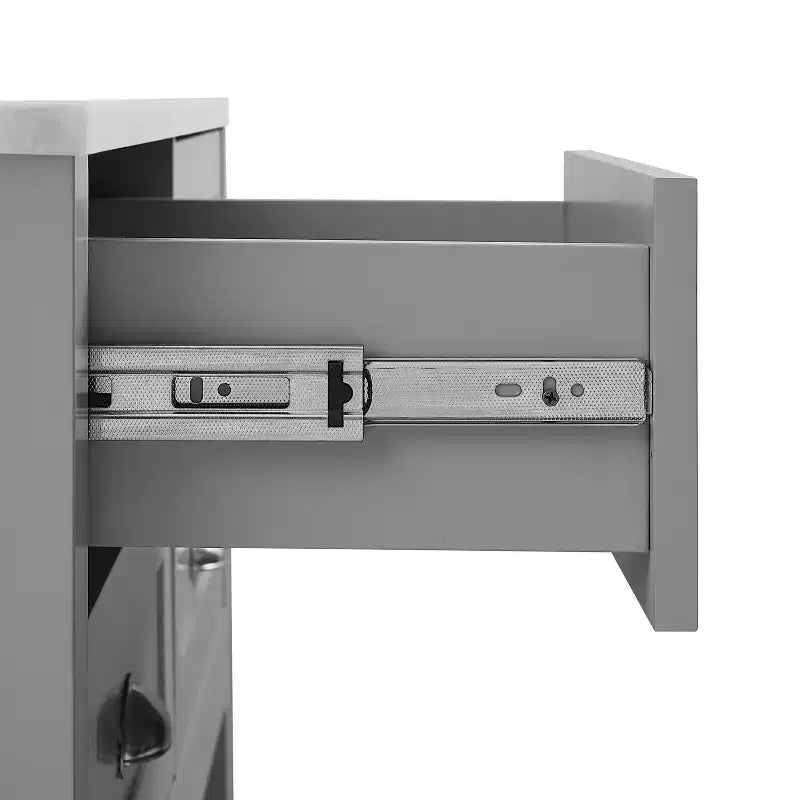 Carrello da Cucina con 4 Cassetti, Ripiano Fisso e Ruote Bloccabili, Finitura Impiallacciata