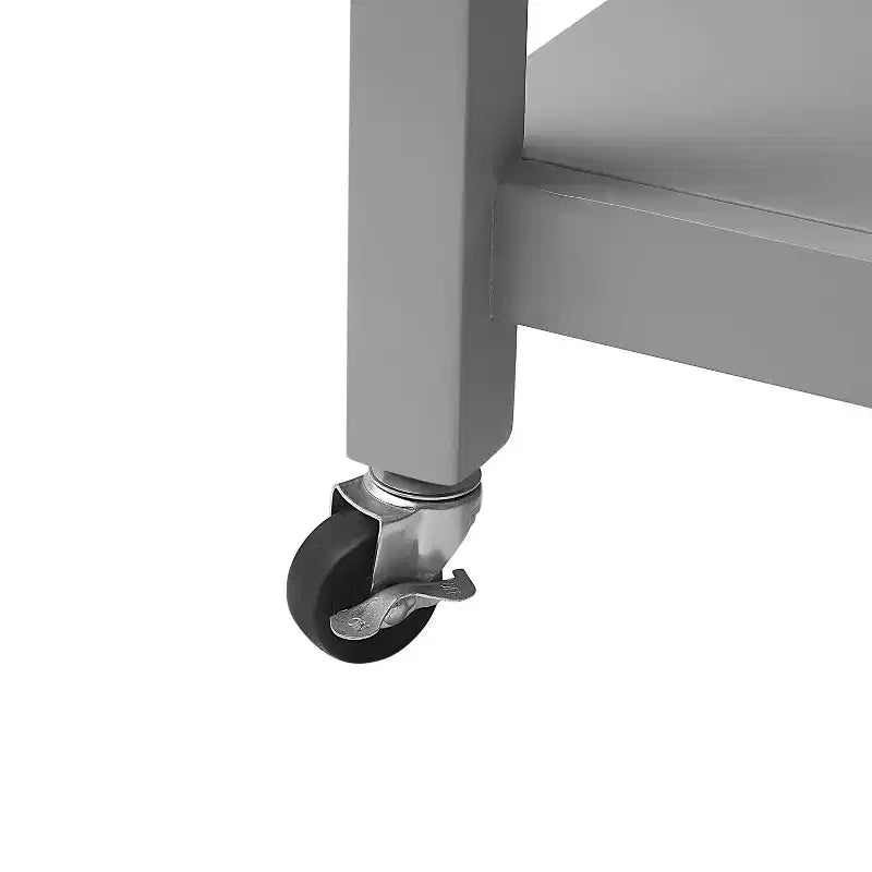 Carrello da Cucina con 4 Cassetti, Ripiano Fisso e Ruote Bloccabili, Finitura Impiallacciata