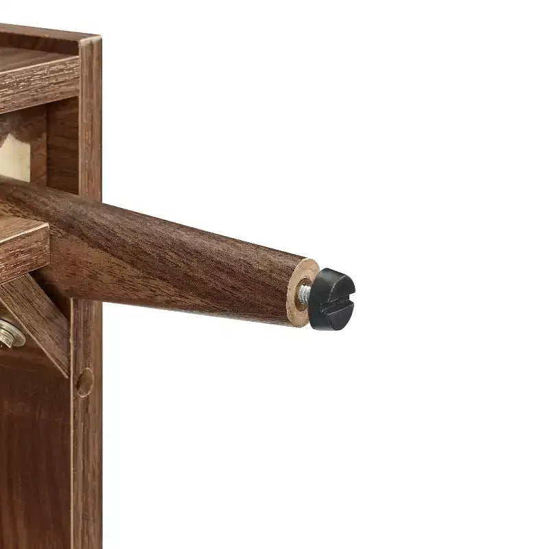 Supporto porta vinili con 2 ripiani aperti, in legno di gomma e MDF, 114 cm