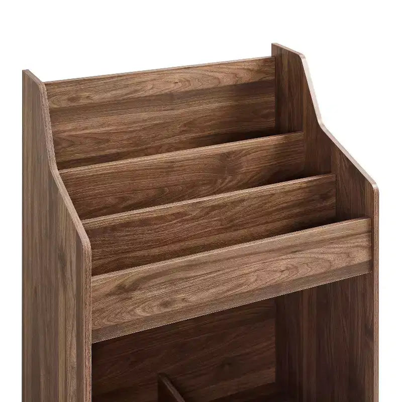 Supporto porta vinili con 2 ripiani aperti, in legno di gomma e MDF, 114 cm